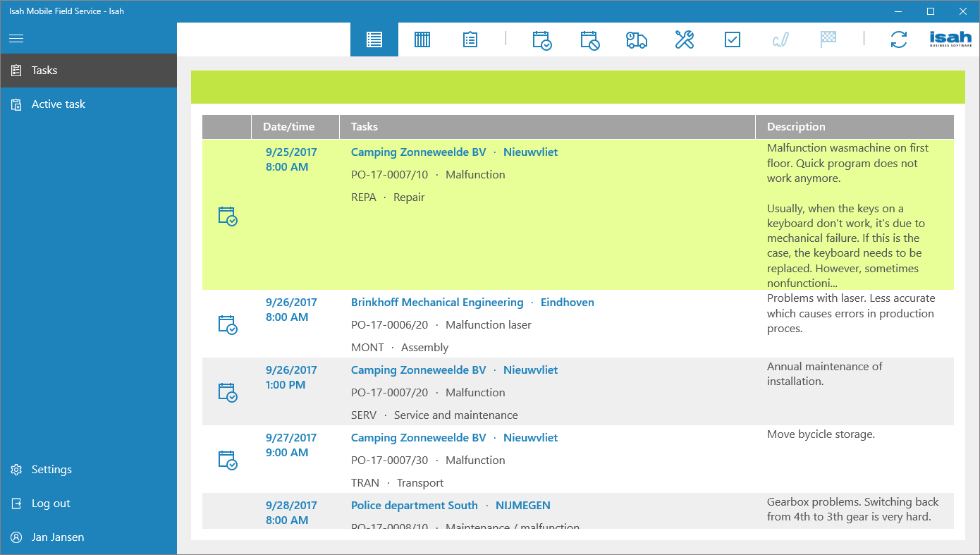 #1. Isah Mobile Field Service 5.4 (Windows) 来自: Isah Business Software