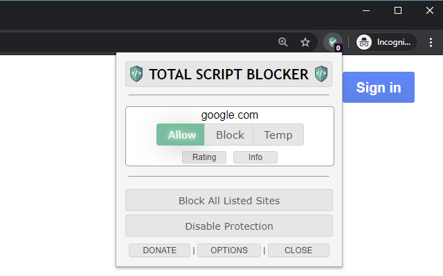 Total Script Blocker