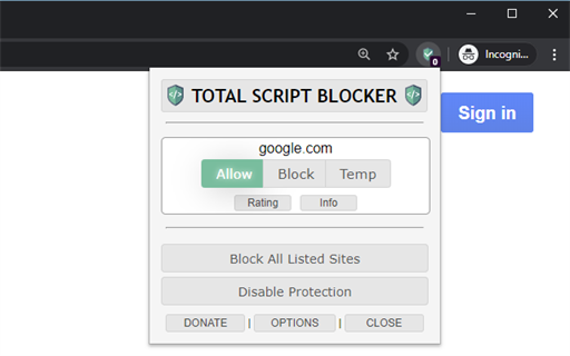 Total Script Blocker – Control Scripts on Edge