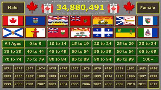 Population Canada screenshot 1