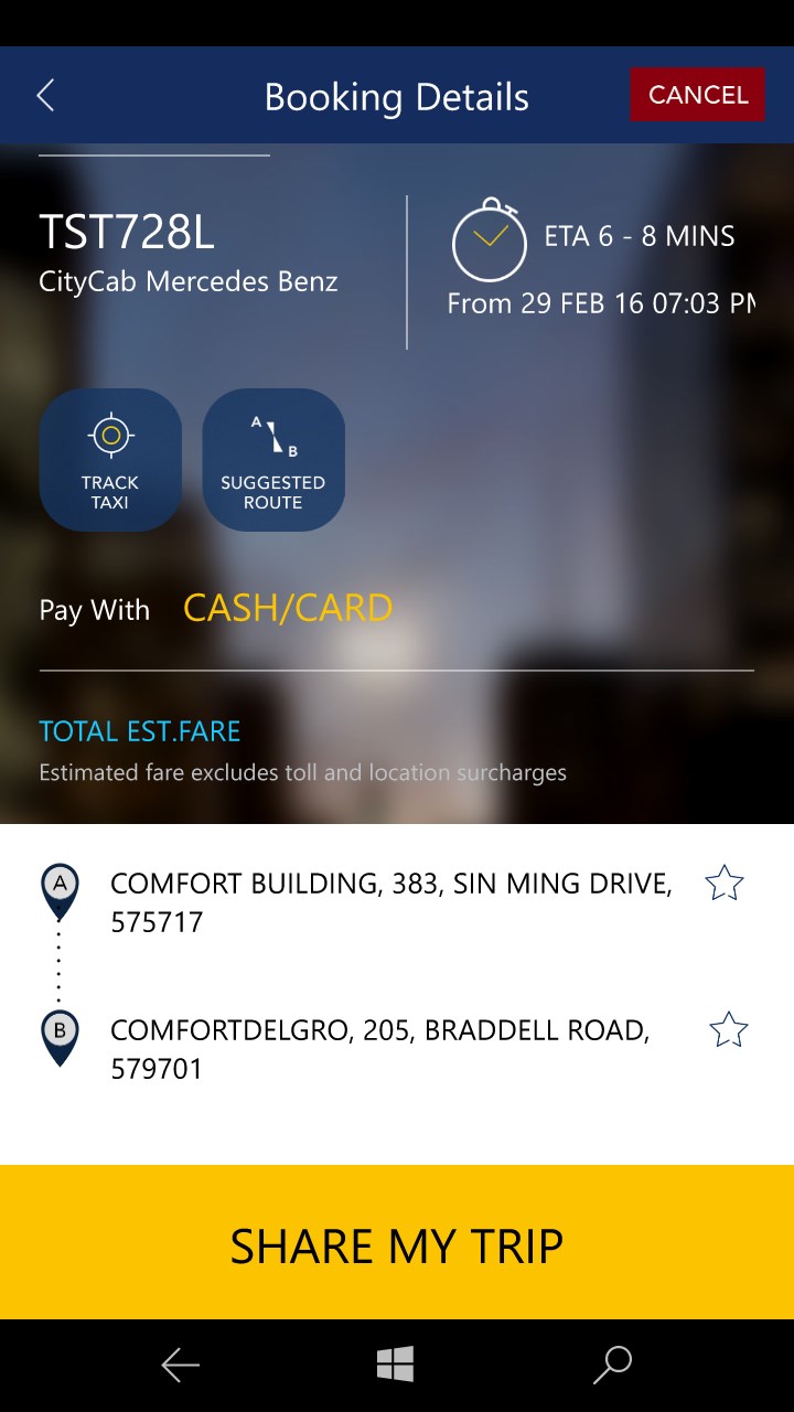 Get Comfortdelgro Taxi Booking App Microsoft Store