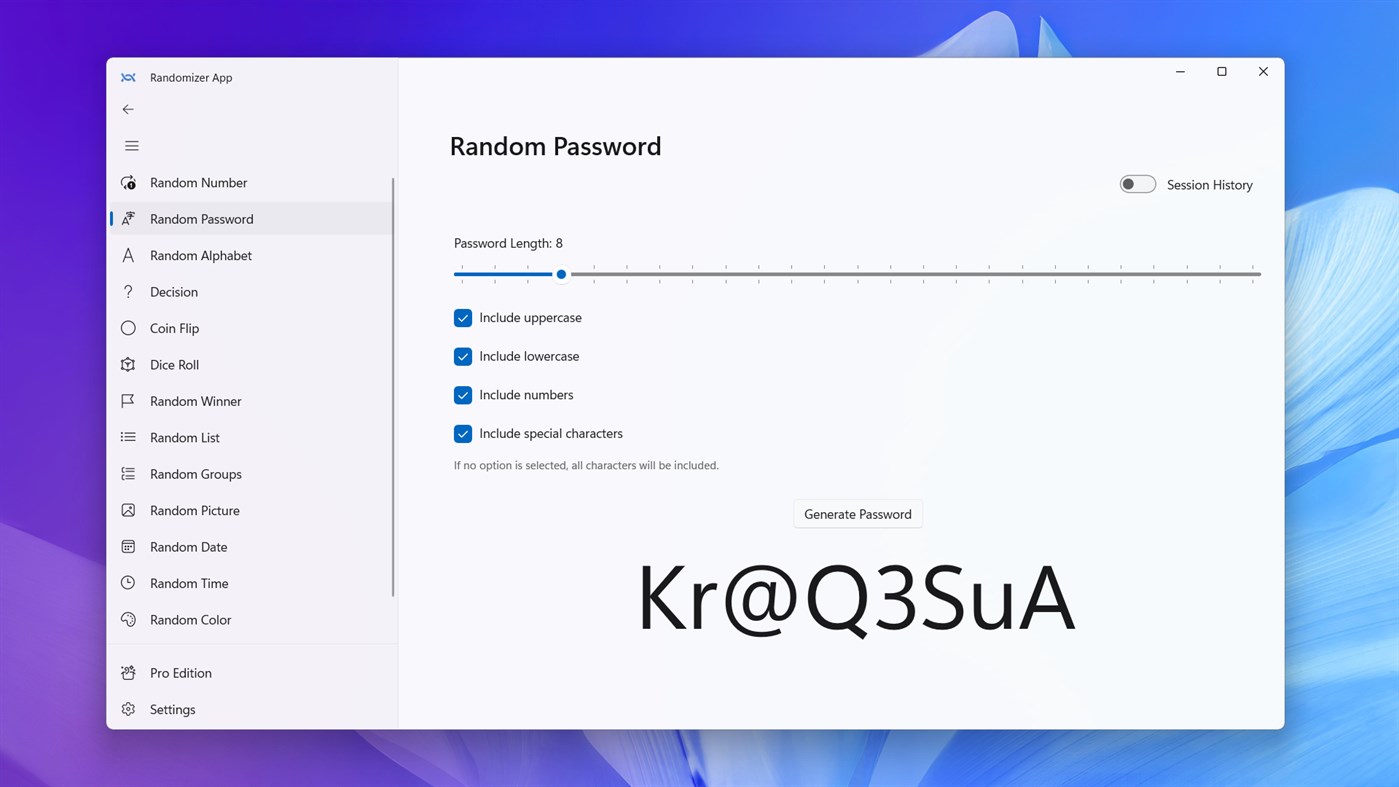 #2. Randomizer App (Windows) Göre: V Team