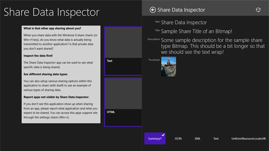 Share Data Inspector screenshot 2