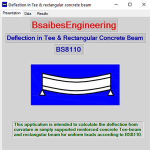 Deflection in Tee and Rectangular Concrete Beam (BS 8110)