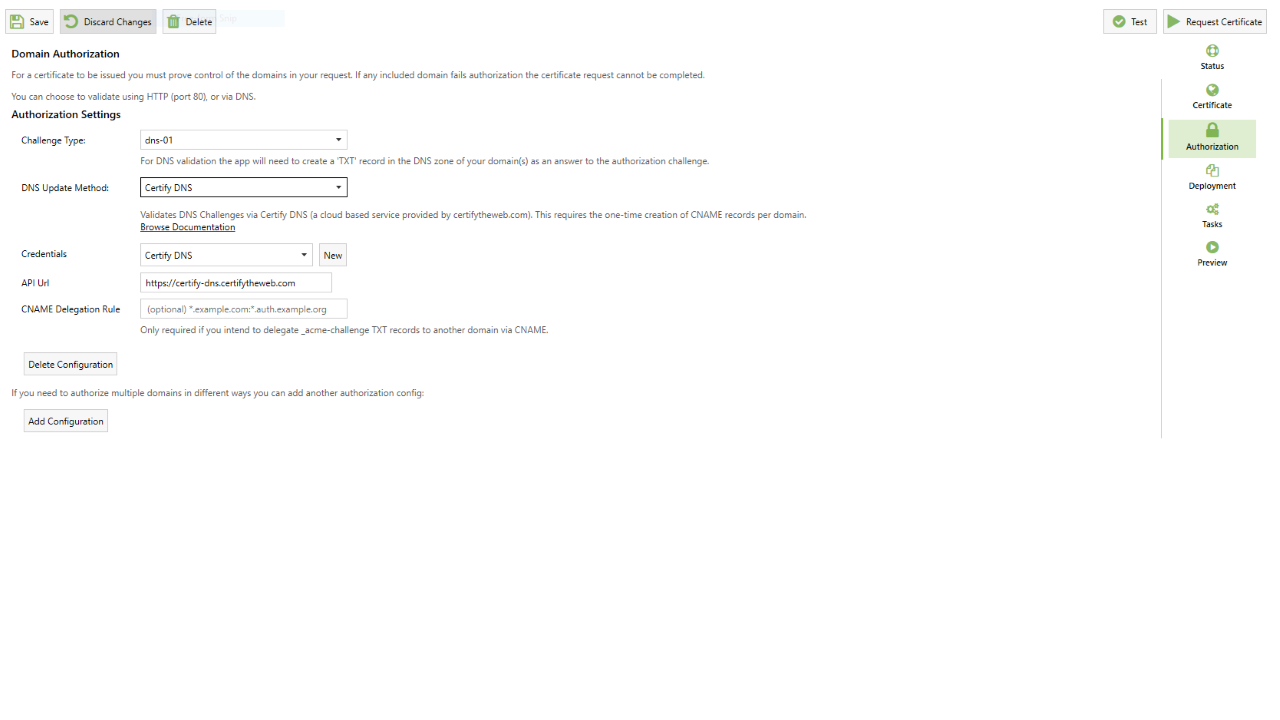 Snapshot 1 of Certify The Web - Certify DNS Cloud Managed License