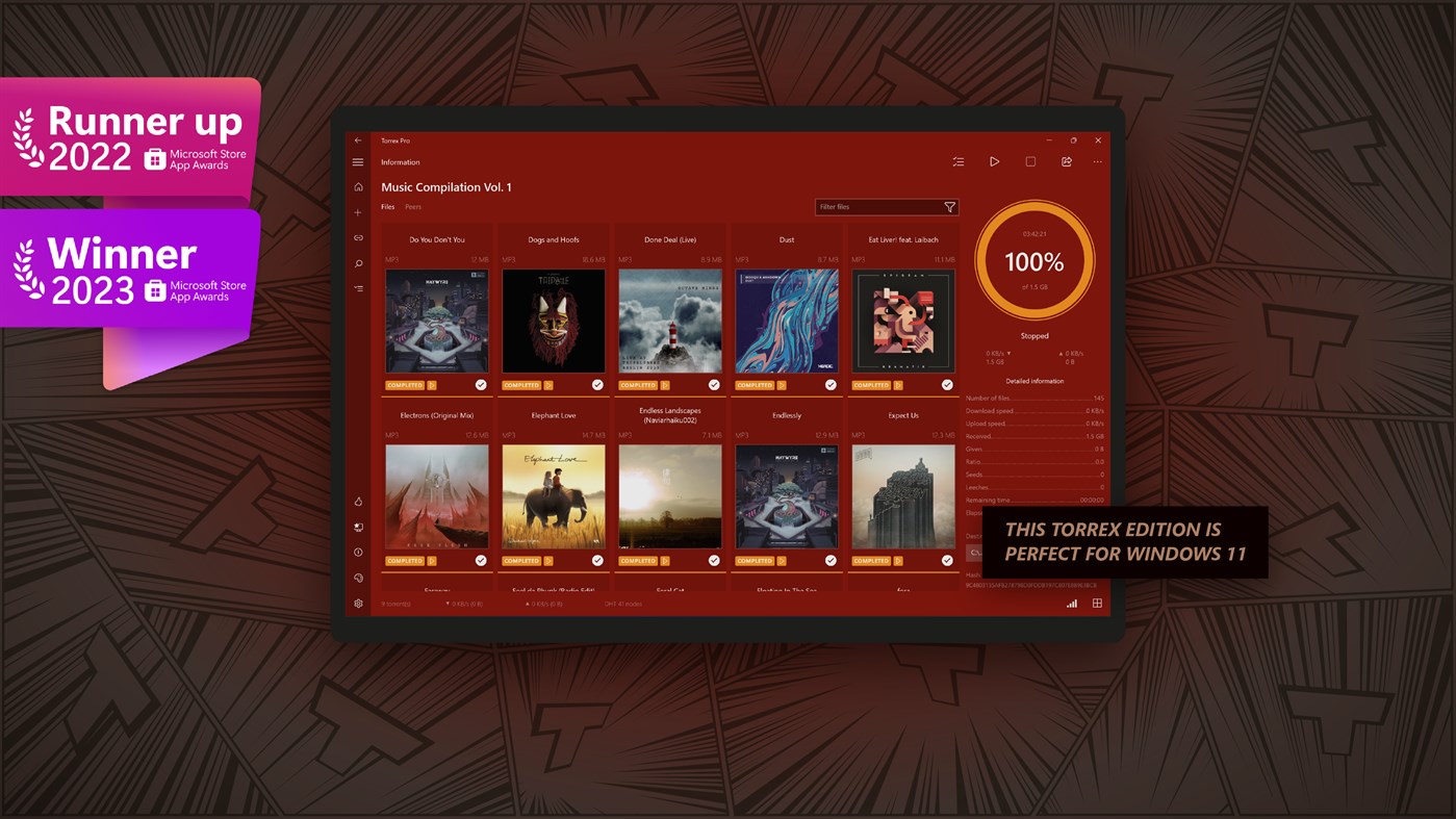 #1. Torrex Lite - Torrent Downloader (Windows) 来自: Finebits OÜ