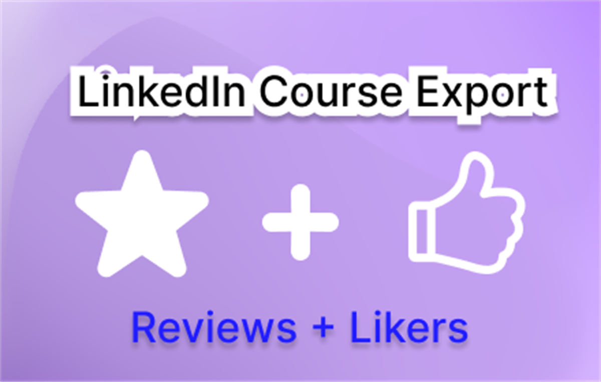 Course Reviews Export for LinkedIn™️(Email)
