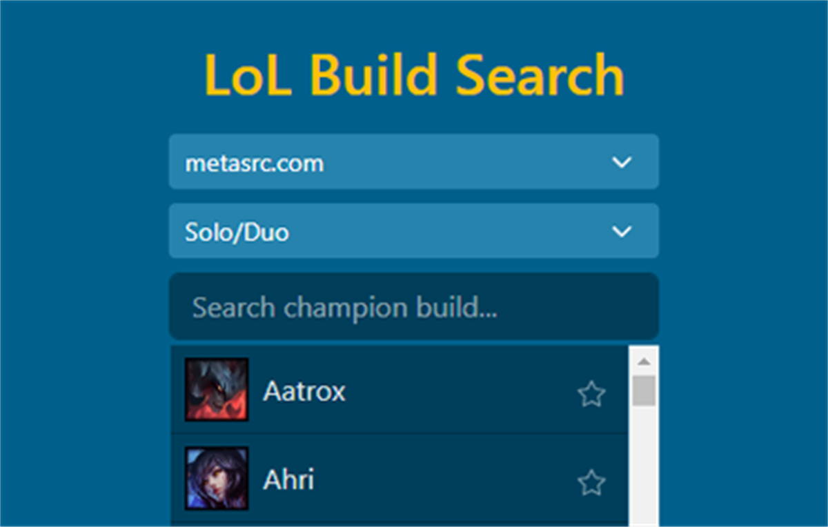LoL Build Search