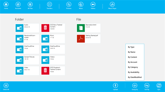 OneCloudDrive screenshot 2