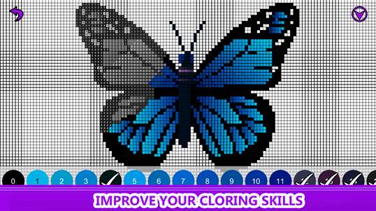 Butterfly Color by Number: Pixel Art, Sandbox Coloring PC Download Free