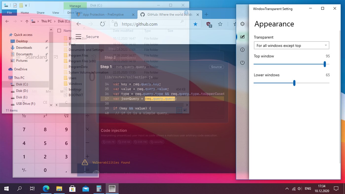 #4. WindowTransparent (Windows) Με: Valaut