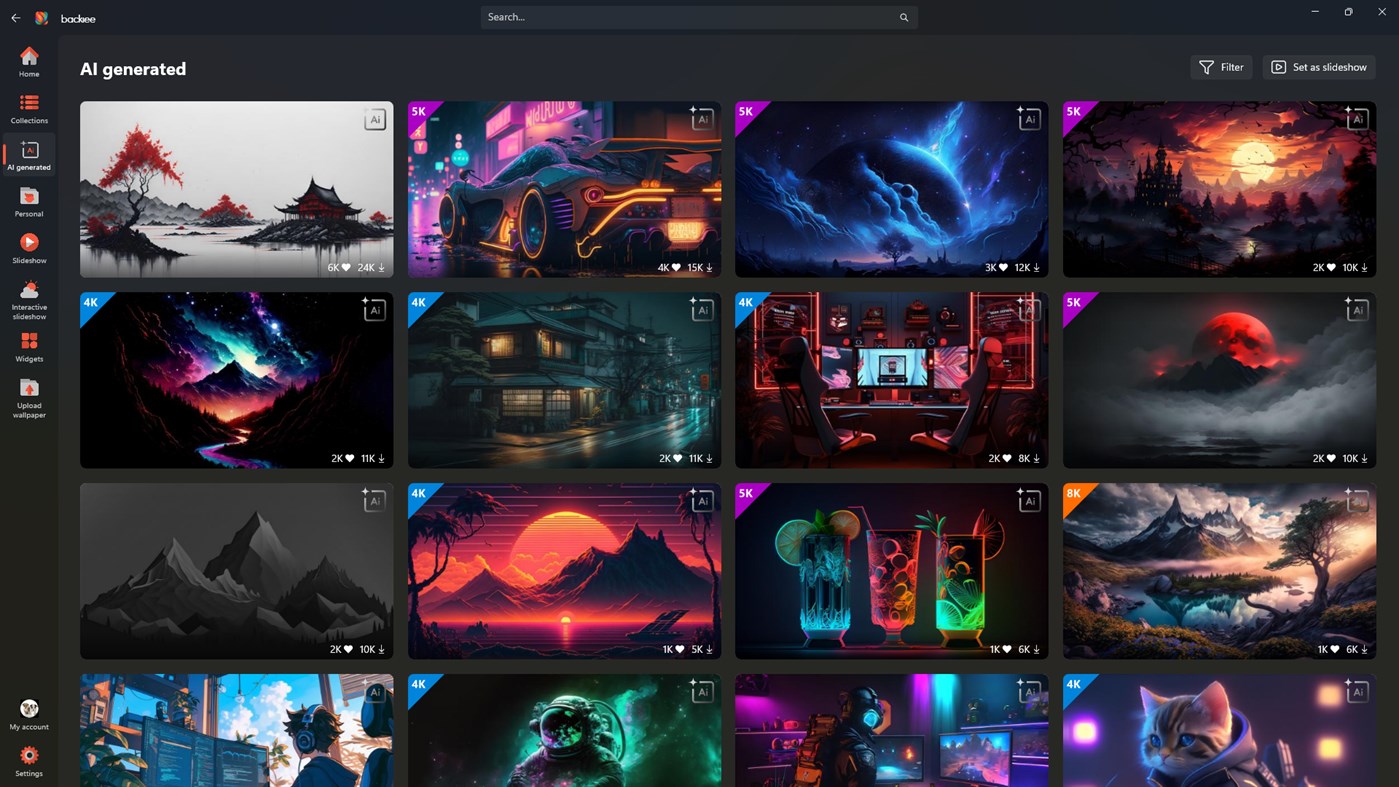 #6. backiee - Wallpaper Studio 10 (Windows) Ved: Good2Create