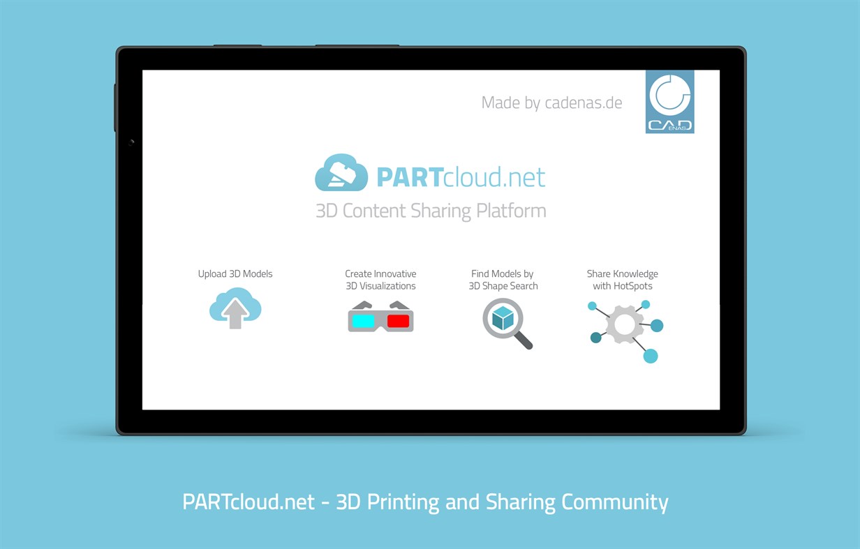 #1. PARTcloud.net 3D Printing & Sharing Community (Windows) 由: CADENAS GmbH