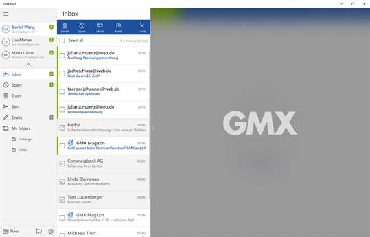 GMX Mail screenshot 4