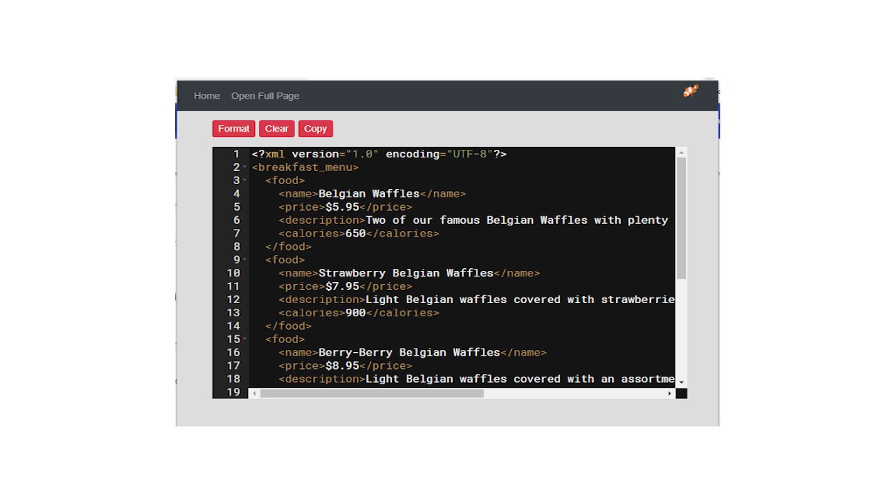 XML Formatter - Microsoft Edge