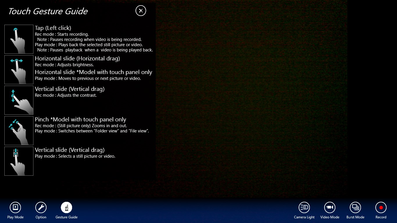 Camera for Panasonic PC for Windows 10