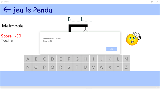 jeu le Pendu screenshot 3