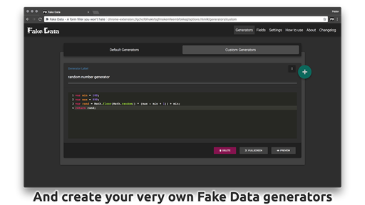 Fake Data - Advanced Form Filler for Random Data