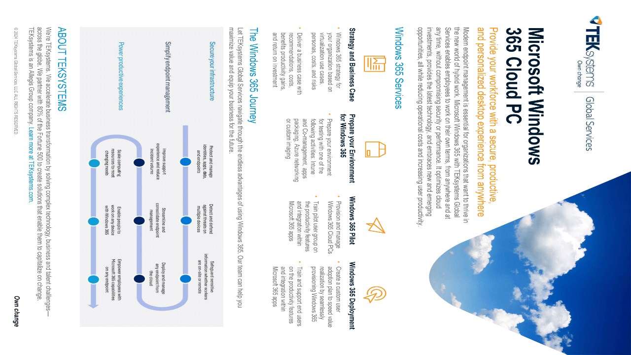 Snapshot 1 of TEK Windows 365 Cloud PC Assessment: 1 week