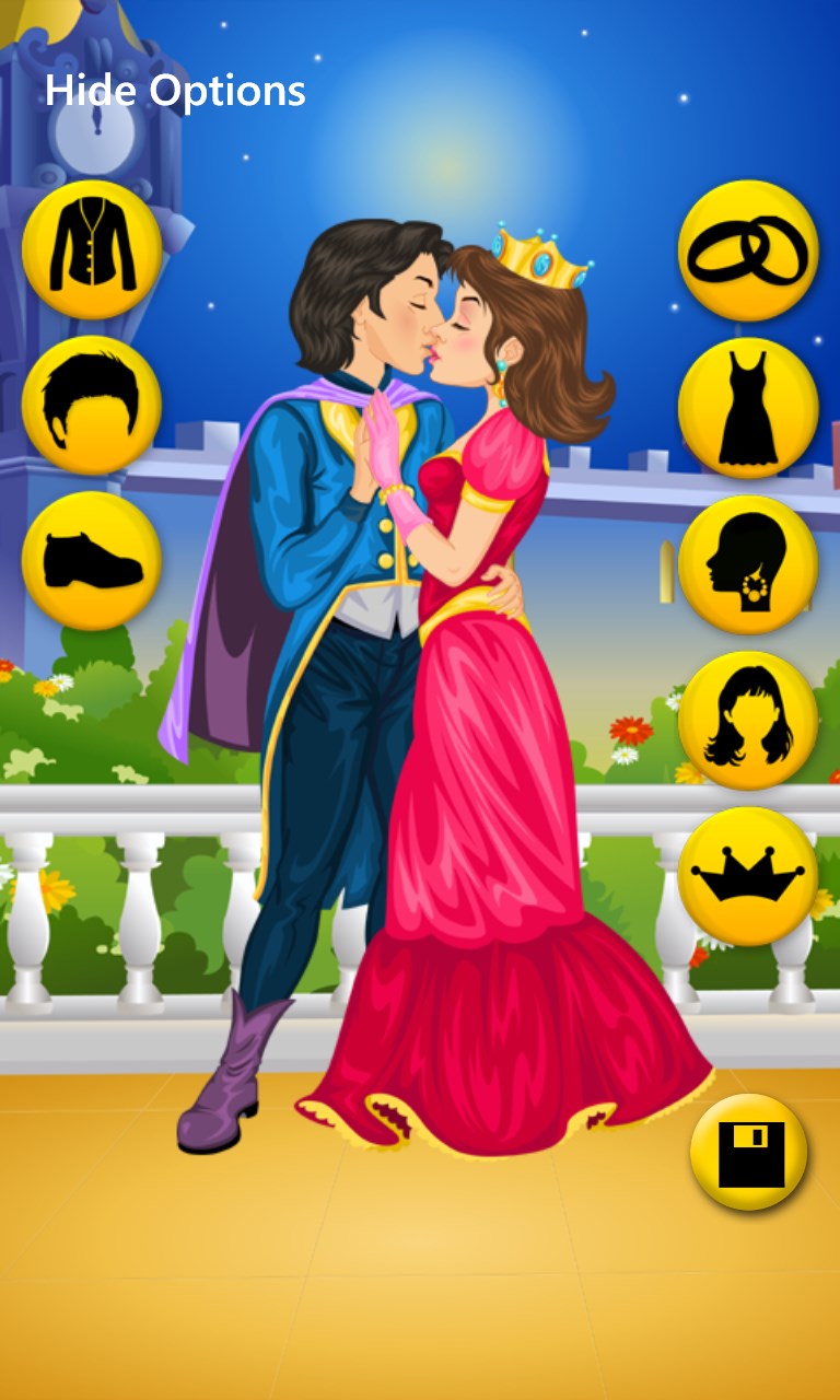 Princess Kissing Dressup for Windows 10 Mobile