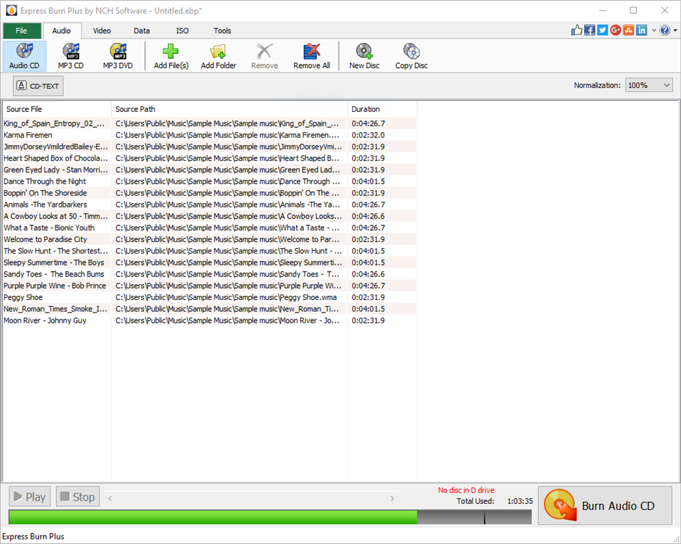 #2. Express Burn (Windows) Ved: NCH Software