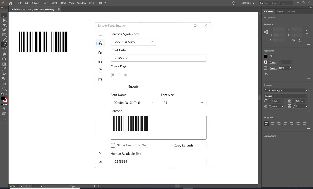 #3. Barcode Fonts Trial (Windows) 由: barcoderesource.com
