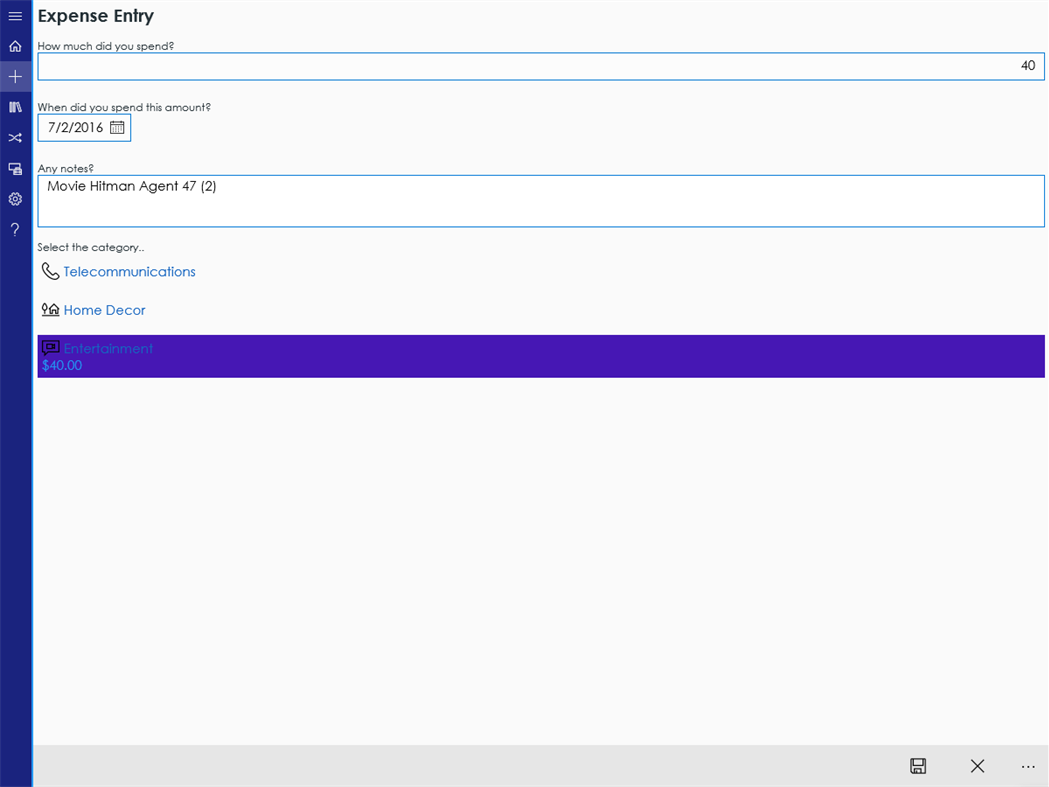 #3. Spendometer (Windows) Podle: Arun JAMES