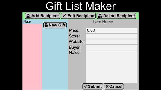 Gift List Maker screenshot 3