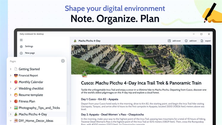 Daily Notebook for Desktop: Notes & journaling - PC - (Windows)
