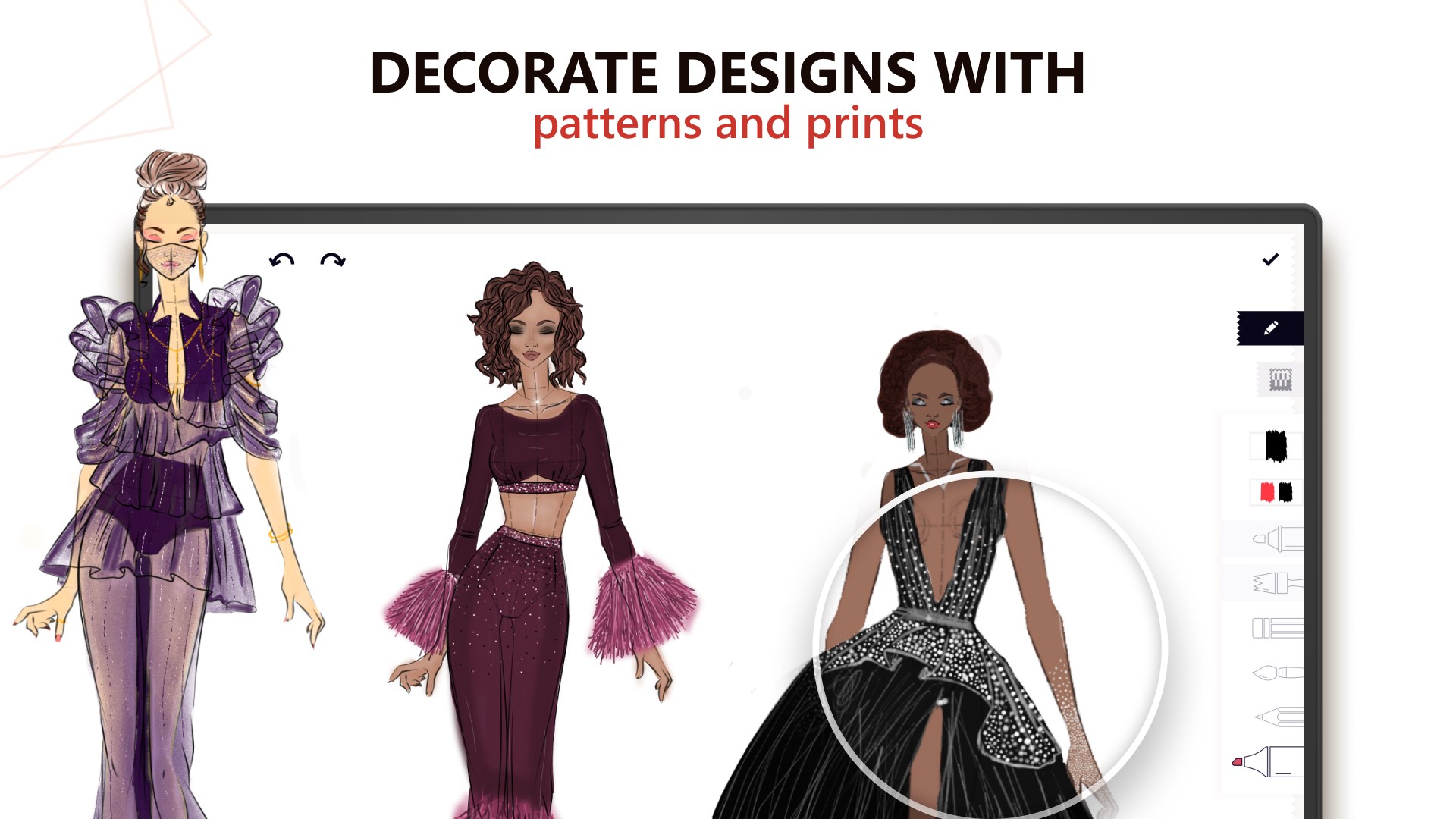 Designer Shopping designer Fashion Illustration Print 