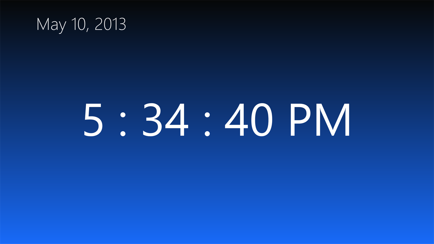 #1. Just a Clock (Windows) Bởi: Sheleski Apps