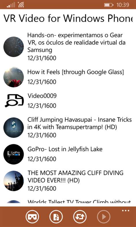 VR Video for Windows Phone Screenshots 1