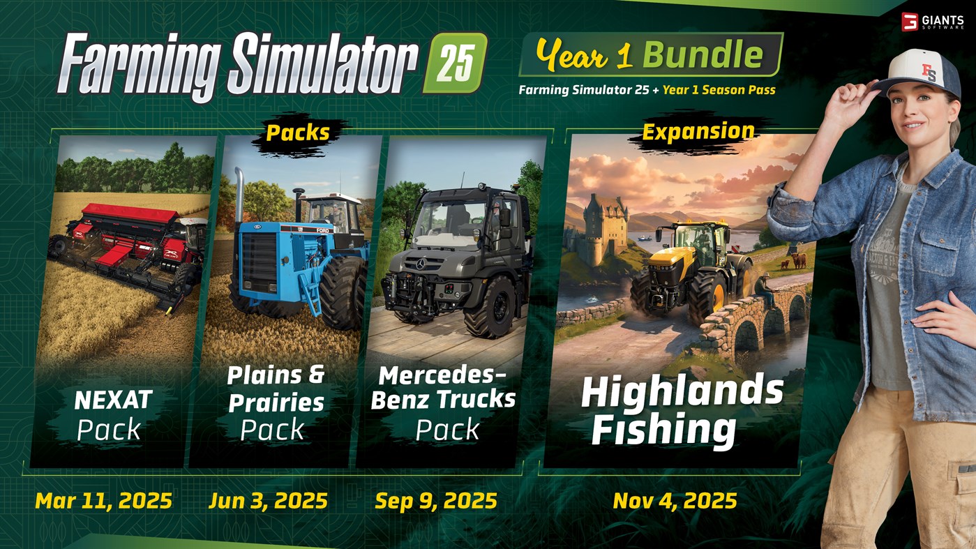 #1. Farming Simulator 25: Year 1 Bundle (PC) (Windows) Von: GIANTS Software GmbH