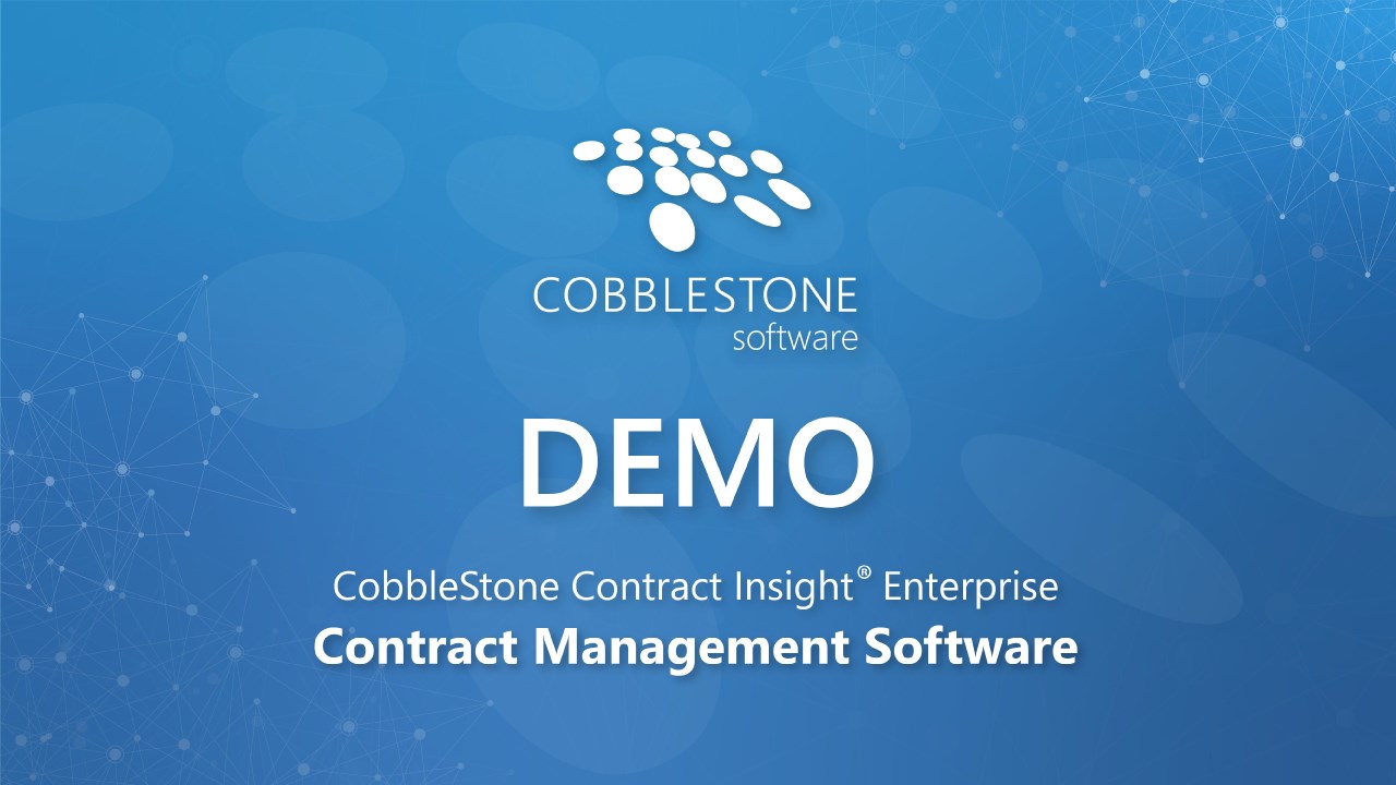 Snapshot 1 of CobbleStone Contract Management Software - CLM