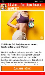 15 Minute Full Body Burner Workout screenshot 1