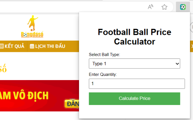 Football Ball Price Calculator