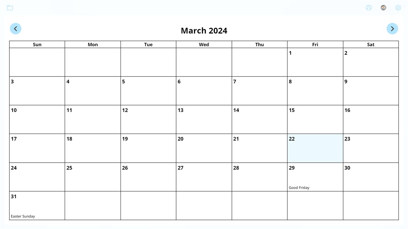 #1. EZ Calendar Maker (Windows) By: Ape Apps