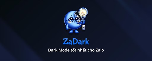 ZaDark – Zalo Dark Mode marquee promo image