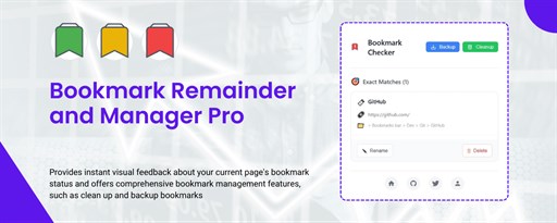 Bookmark Remainder and Manager Pro marquee promo image