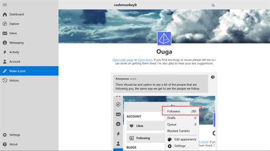 Ouga - Tumblr App screenshot 4