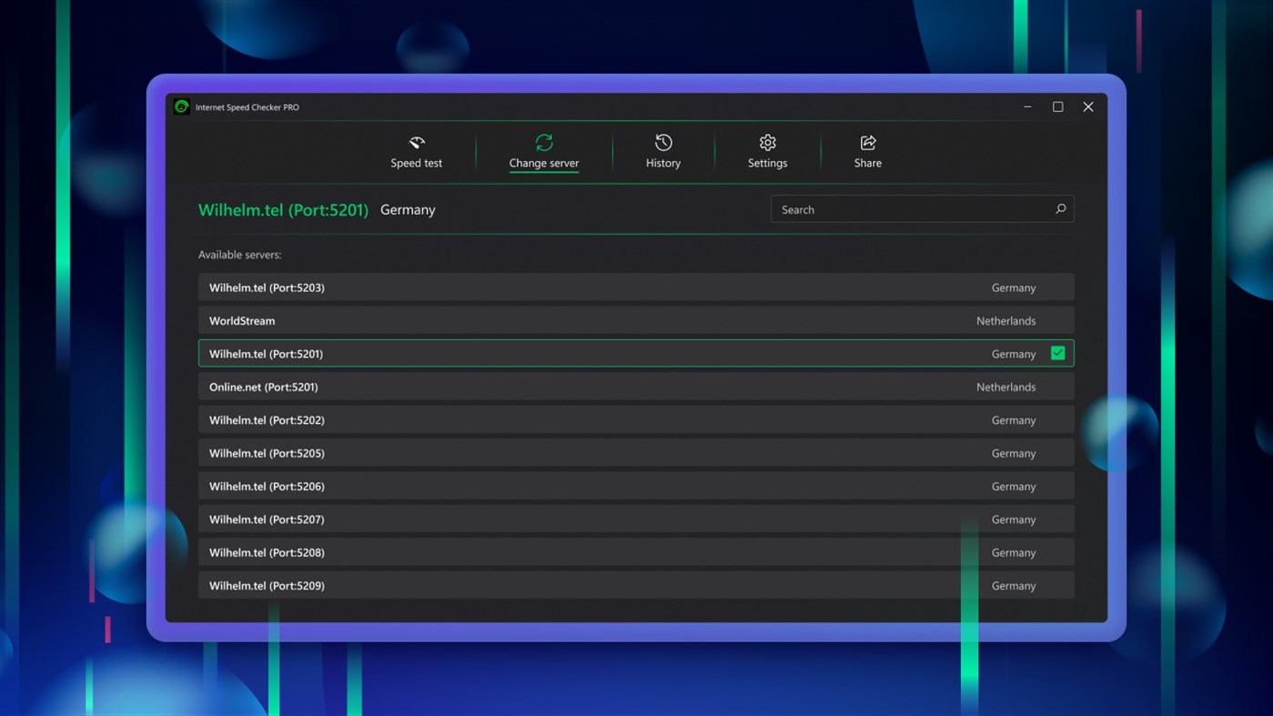 #8. Internet Speed Checker PRO (Windows) Podle: Yellow Elephant Productions