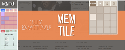 Mem Tile (Popup Game) marquee promo image