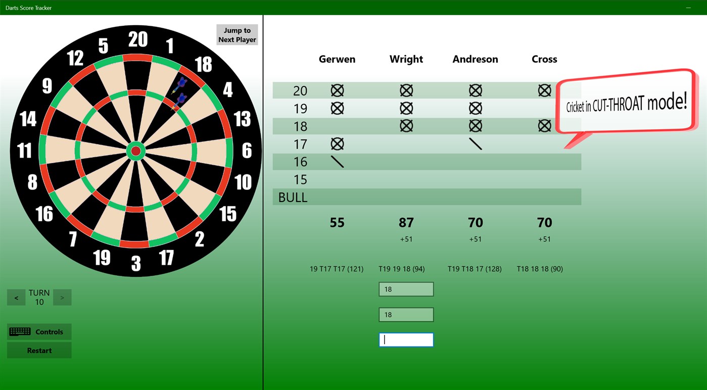 #7. Darts Score Tracker (Windows) De: A.B.