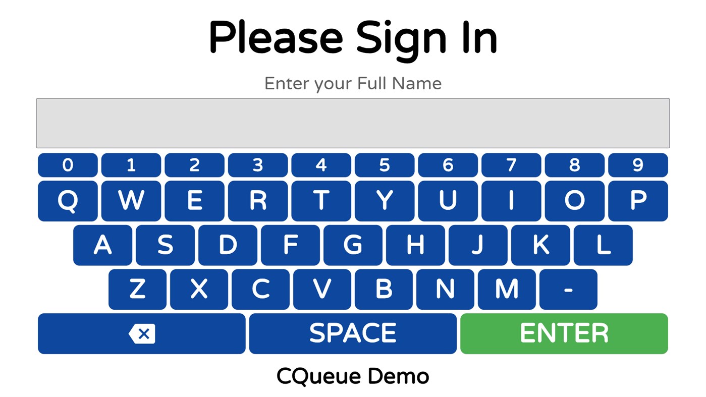 #1. CQueue PC Kiosk (Windows) Podle: Check In Systems Inc