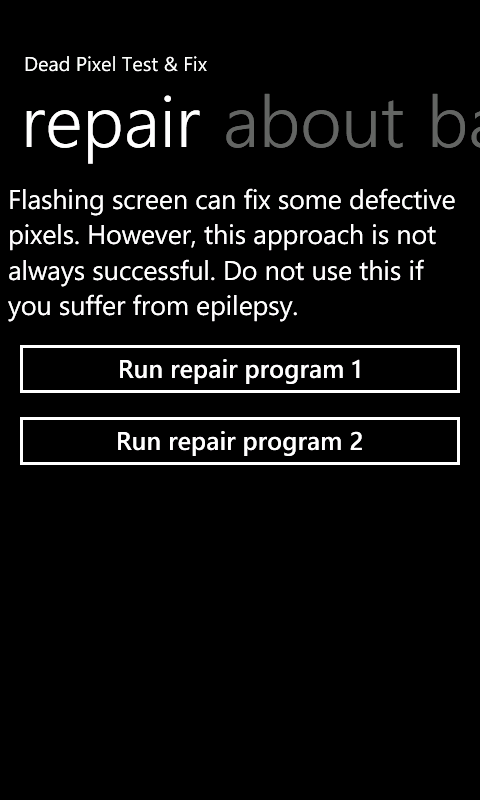Snímek obrazovky 2 Dead Pixel Test&Fix windows
