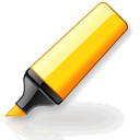 Yellow highlighter pen for web