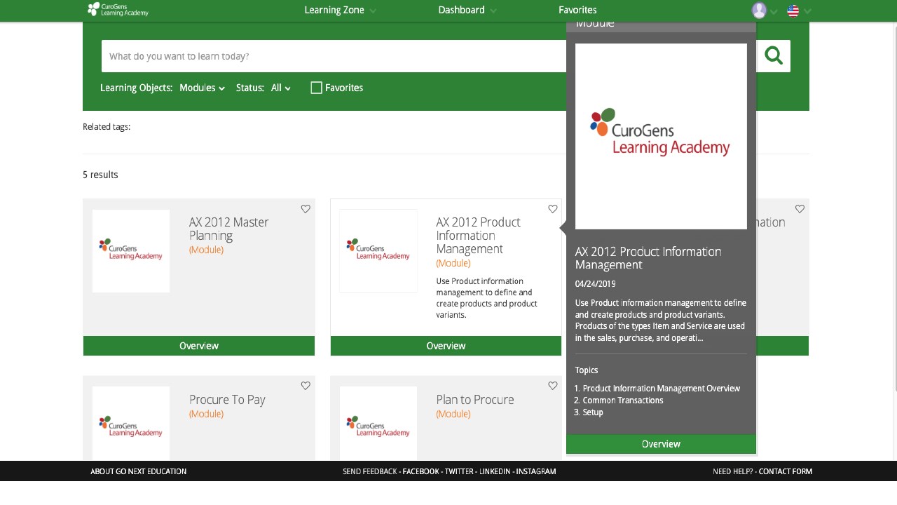 Snapshot 3 of CuroGens Learning Academy