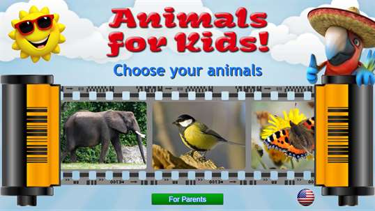 Kids learn about Animals, Birds and Pets, full app screenshot 1