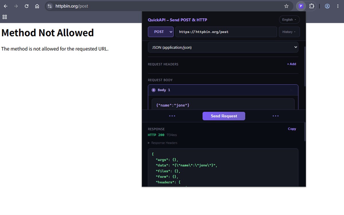 QuickAPI – Send POST & HTTP Requests