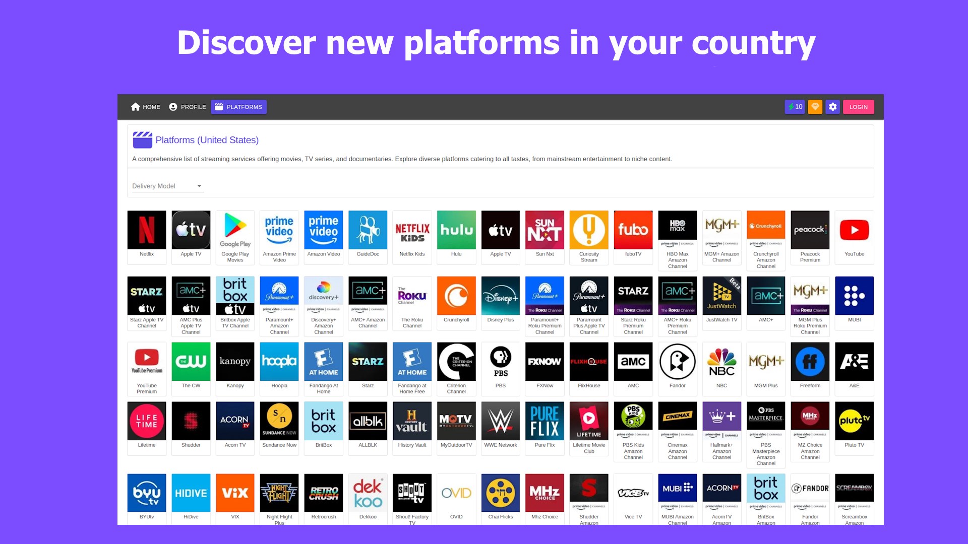 Streaming Discovery screenshot